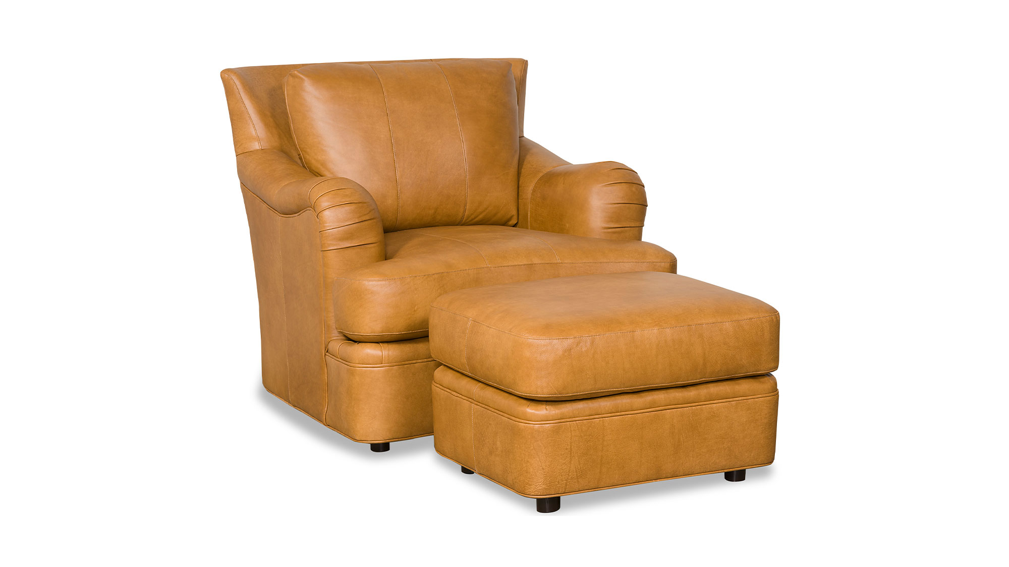 McKinley Leather chair with ottoman