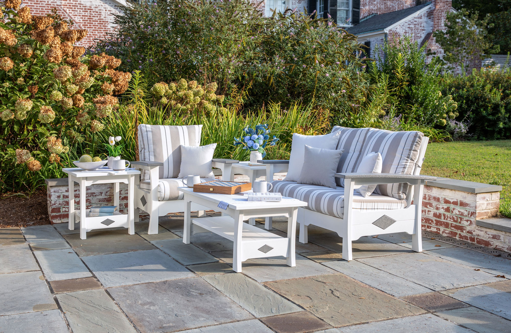 Outdoor Leisure Lawns furniture on patio